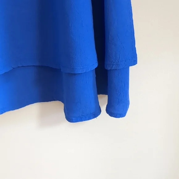 Liz Claiborne Short Sleeves Blue Dress - Size 8 - Picture 6 of 10